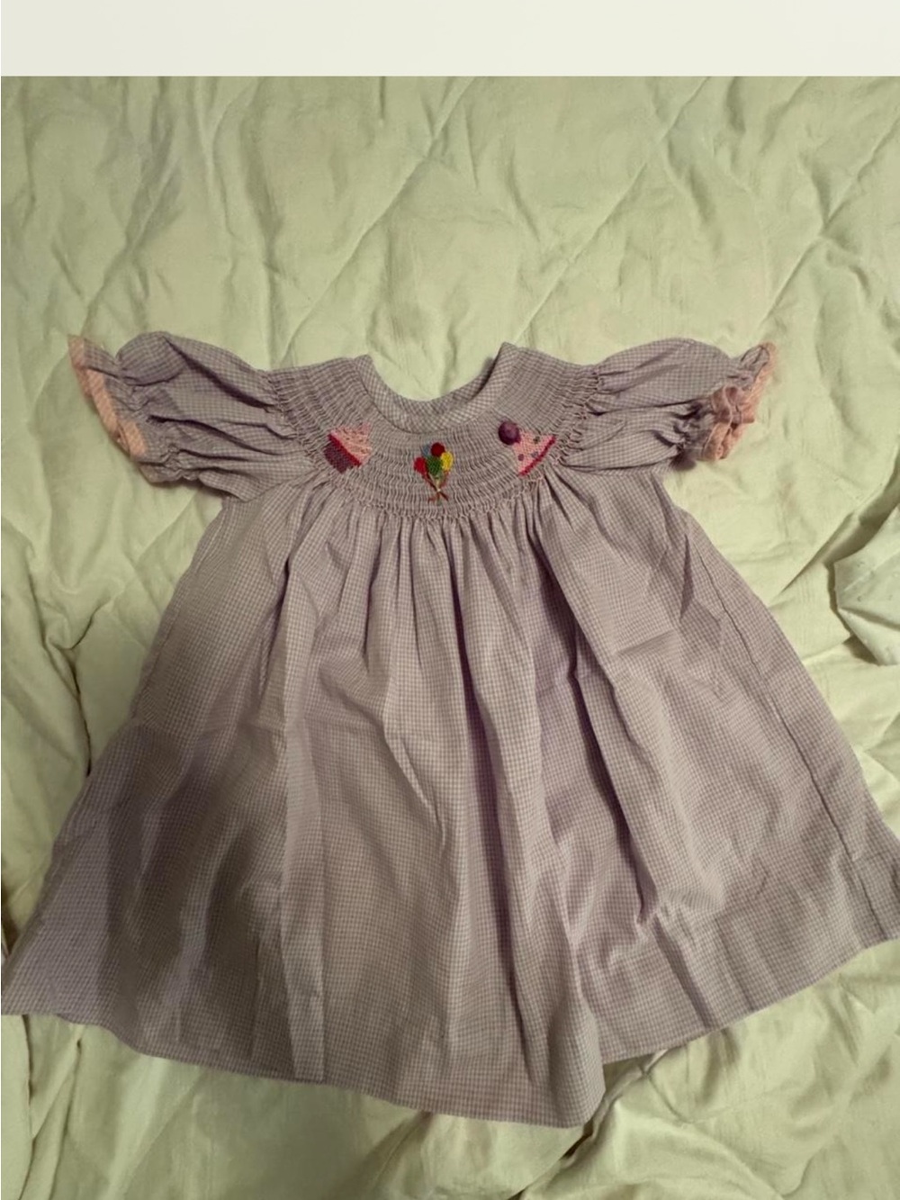 Purple 1st Birthday Smock dress